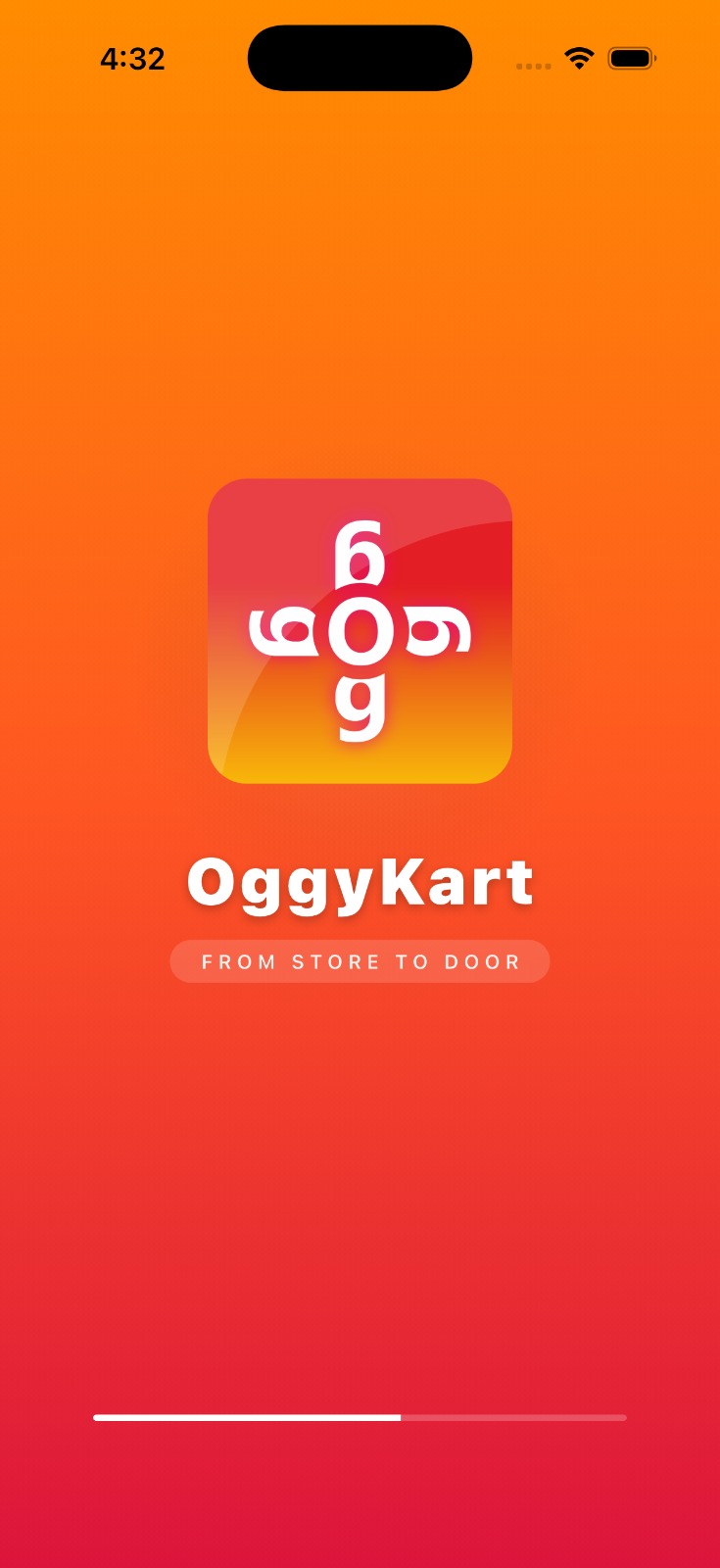 OggyKart splash screen